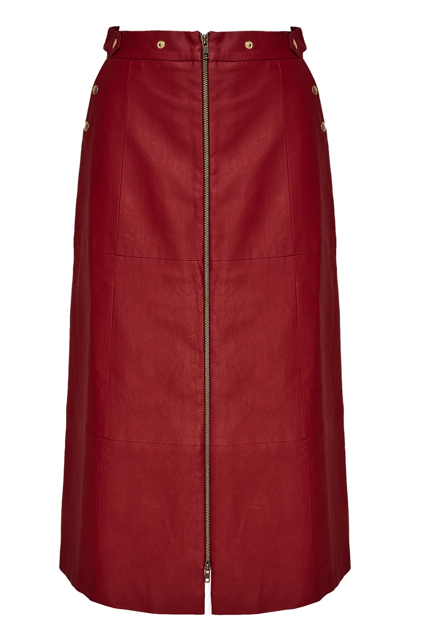 фото Красная юбка из эко-кожи laroom