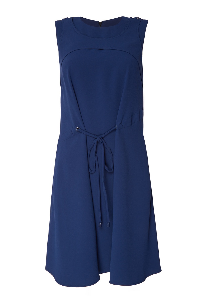 фото Синее платье со шнурком adolfo dominguez
