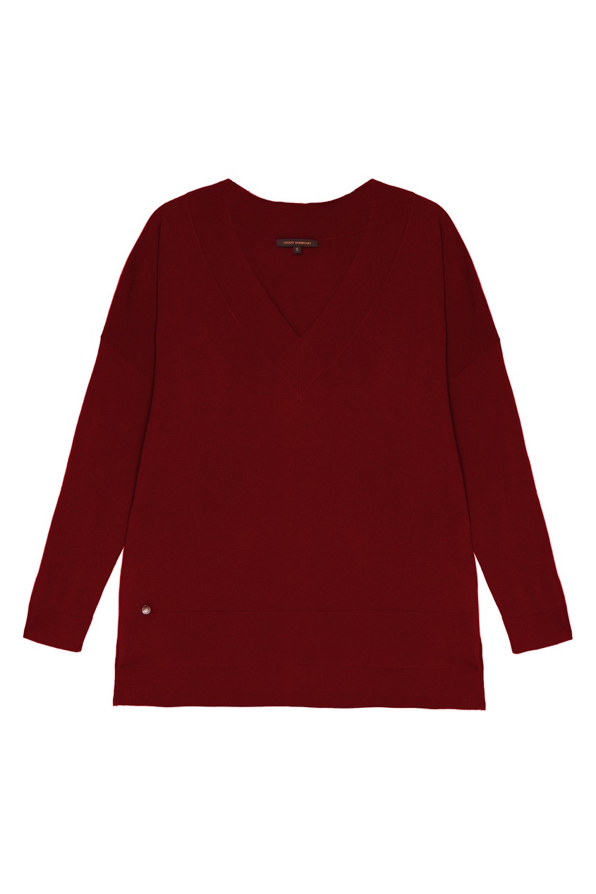 фото Бордовый пуловер adolfo dominguez