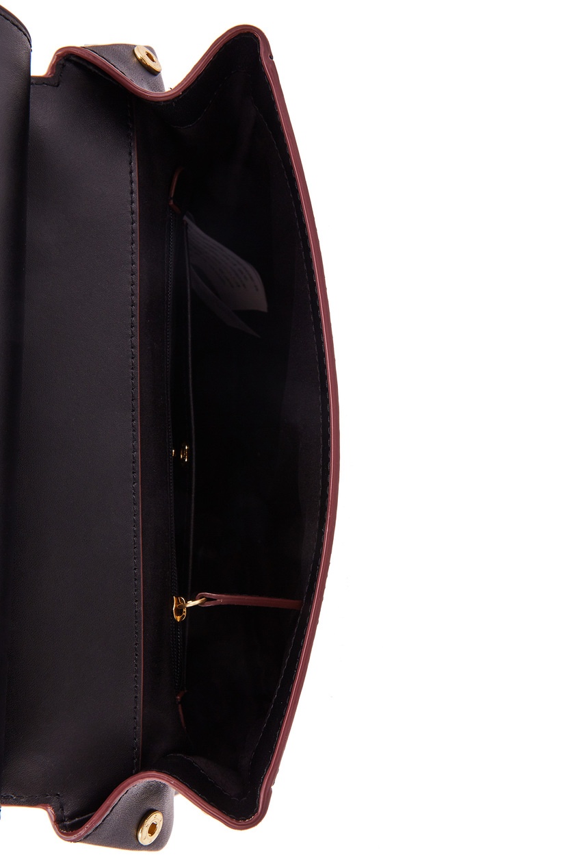 фото Черная сумка с текстильным ремнем adolfo dominguez