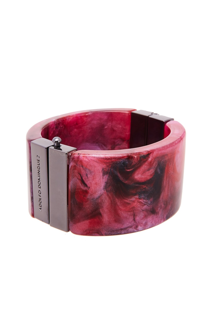 фото Розовый браслет с металлическим замком adolfo dominguez