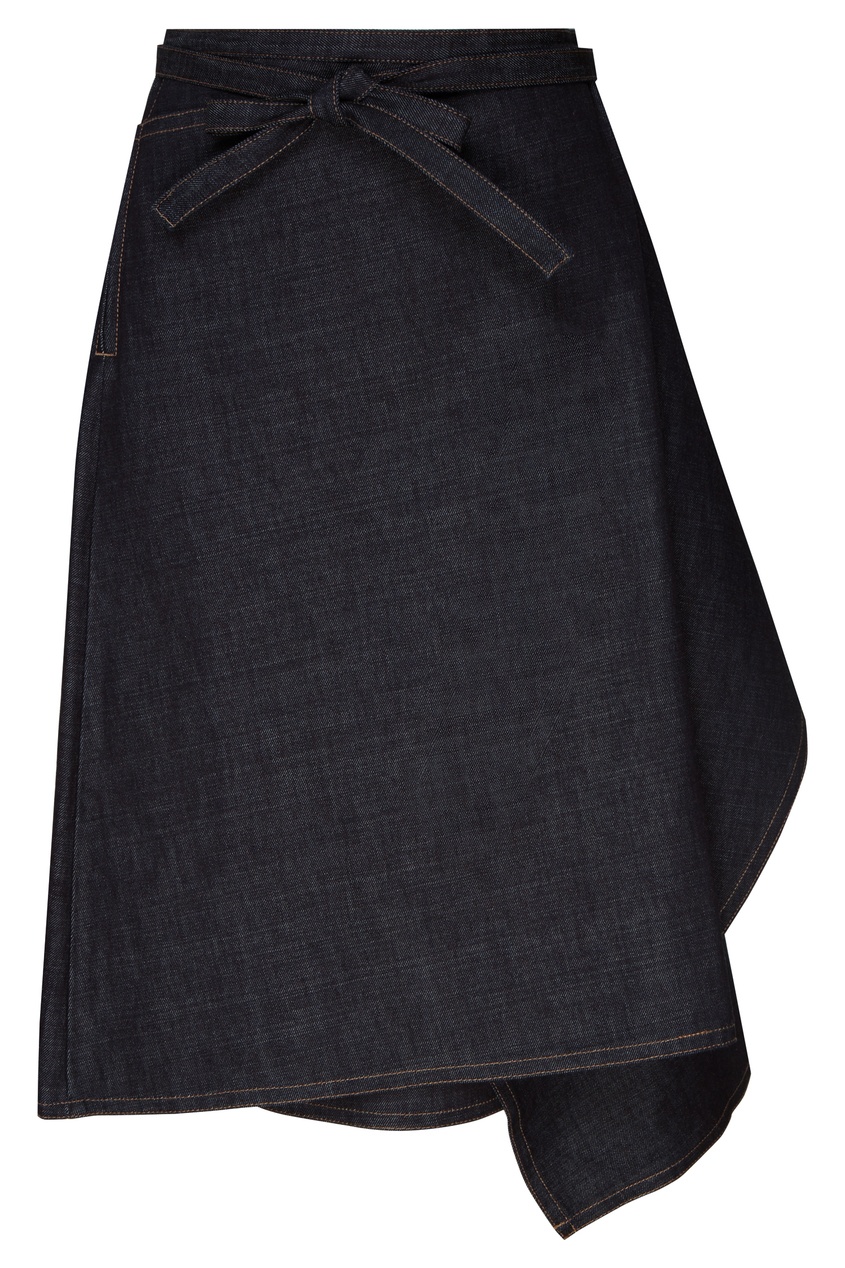 фото Джинсовая юбка с завязками marni