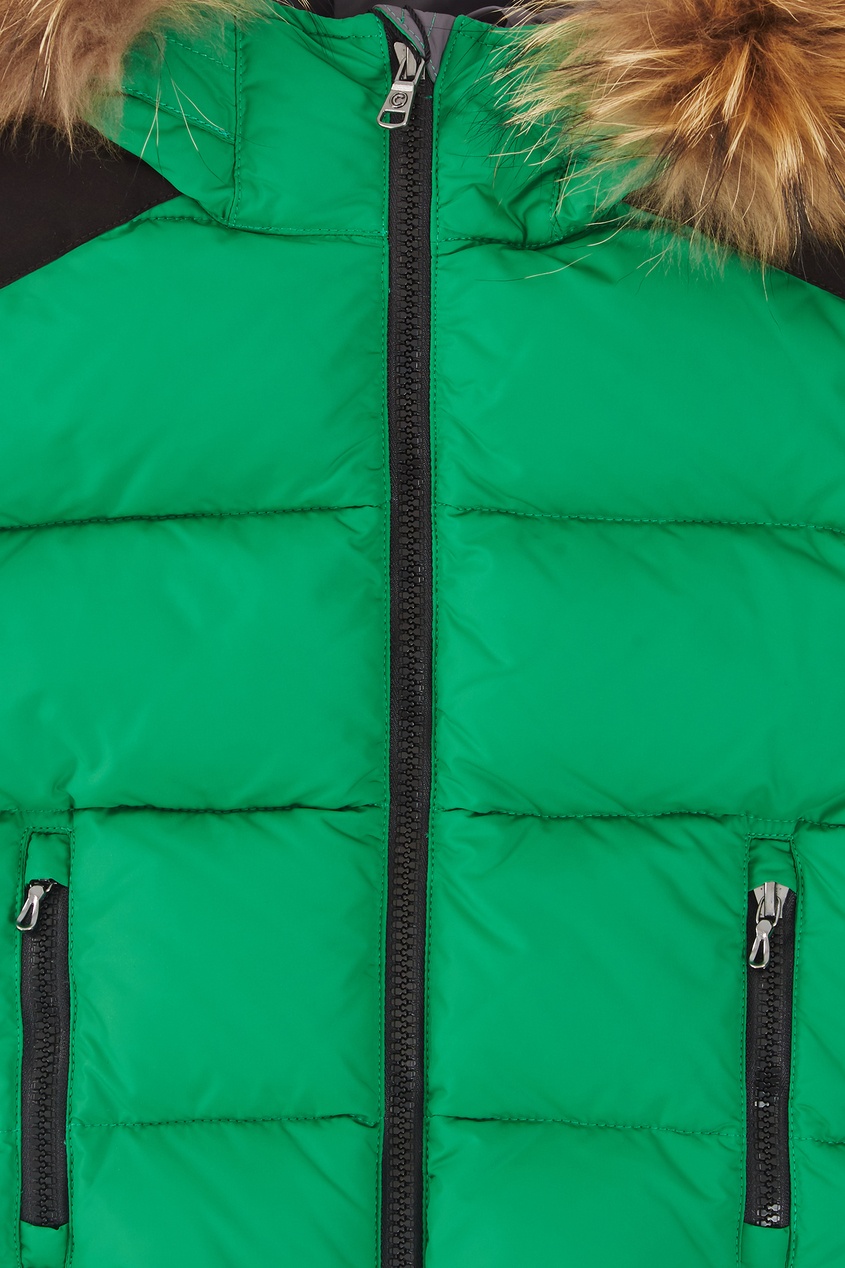 фото Зеленая дутая куртка colmar