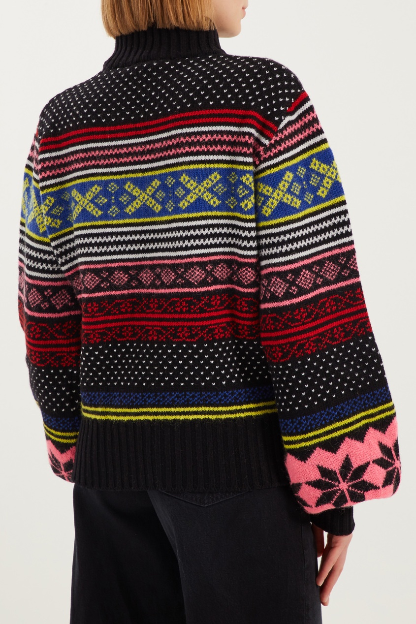фото Разноцветный свитер с фольклорным мотивом msgm