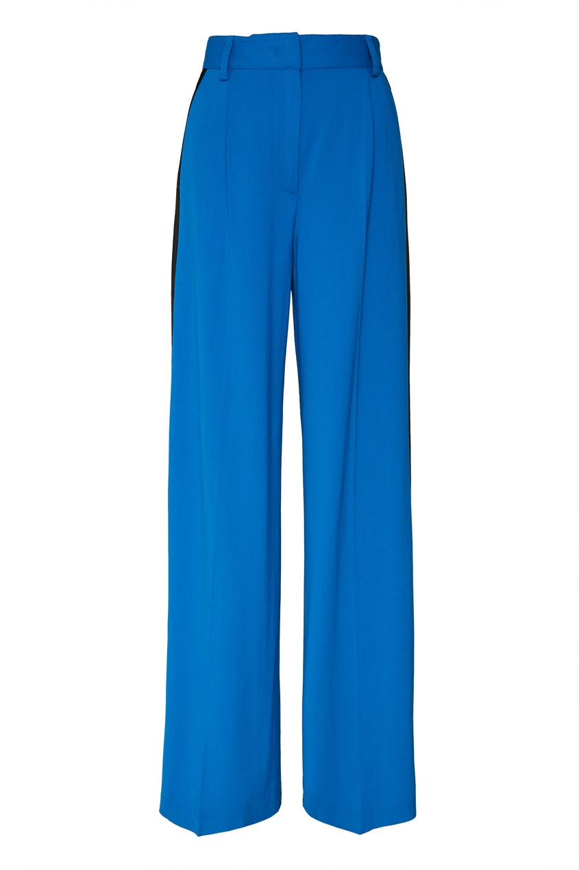 фото Синие брюки с лампасами msgm