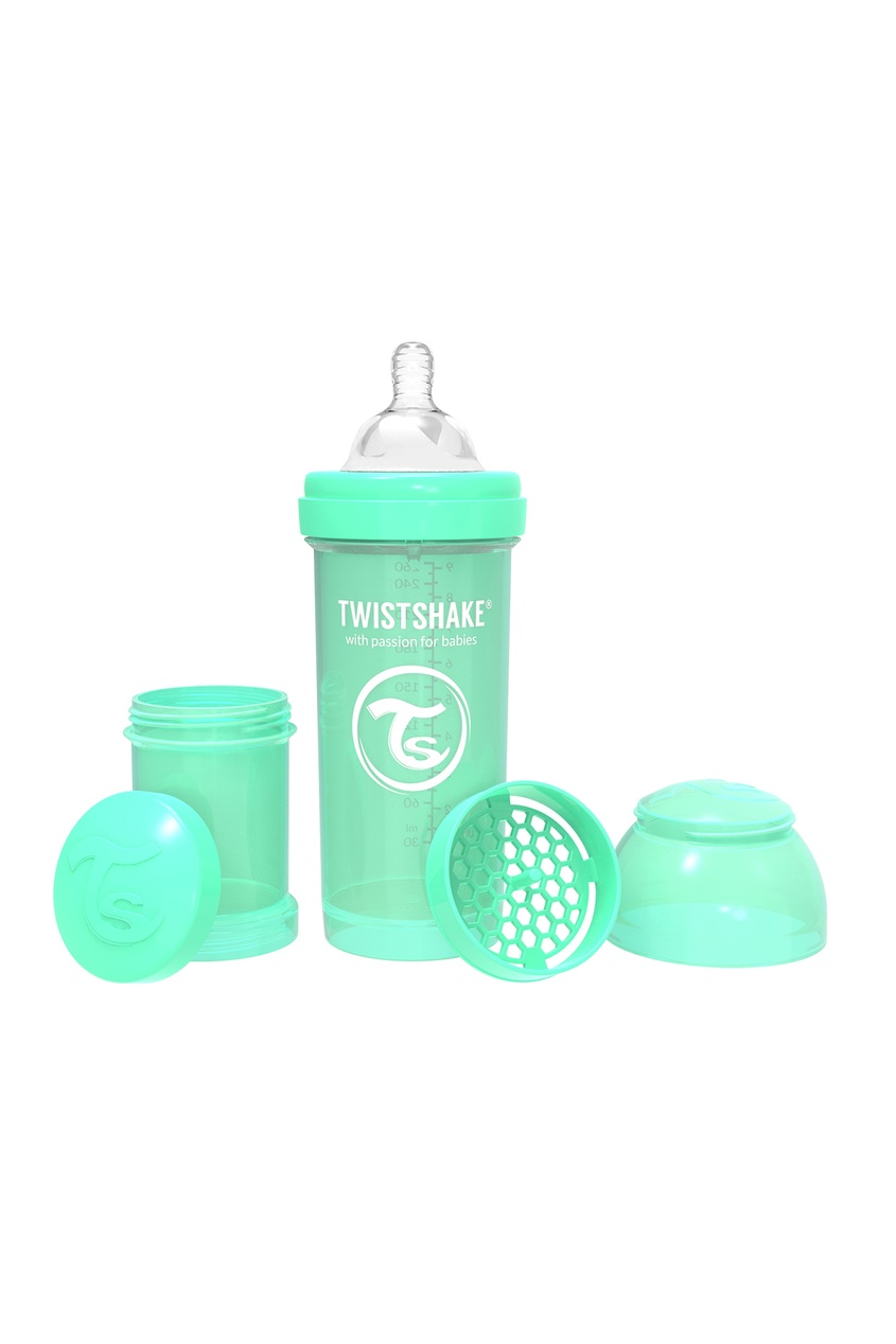 

Антиколиковая зеленая бутылочка Twistshake для кормления, 260 мл, Зеленый