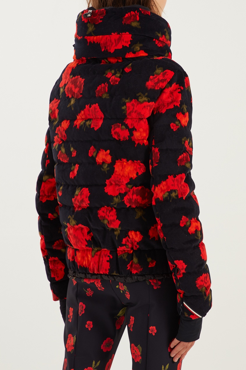 фото Черная куртка с цветочным принтом 3 moncler grenoble