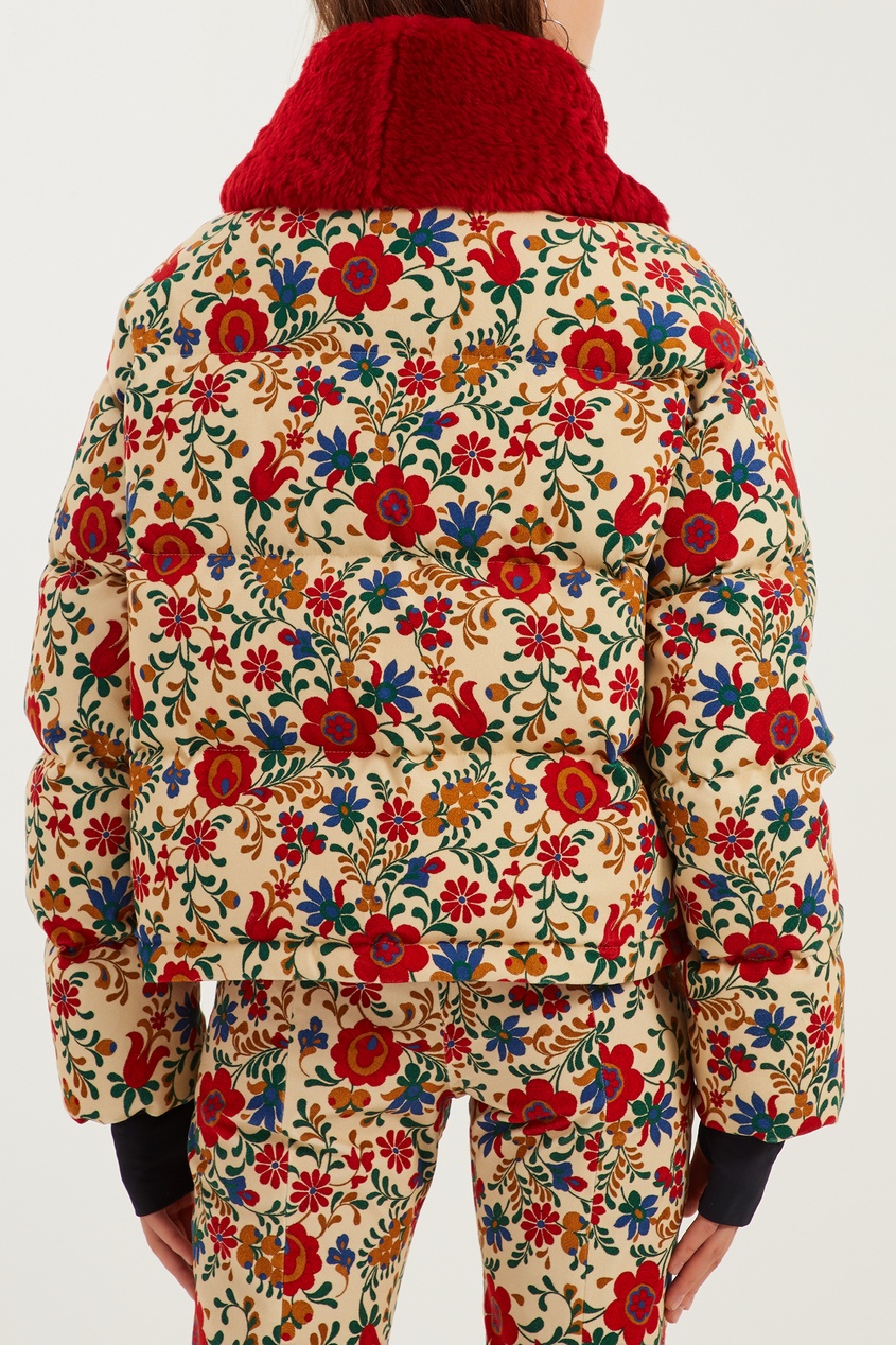 фото Куртка с цветочным принтом и контрастным воротником 3 moncler grenoble