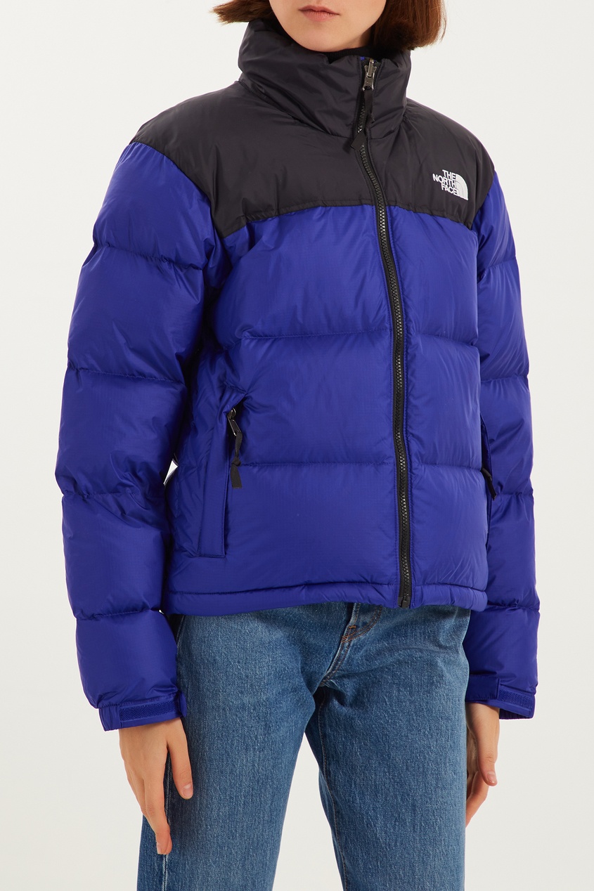 фото Синий с черным пуховик 1996 retro nuptse the north face