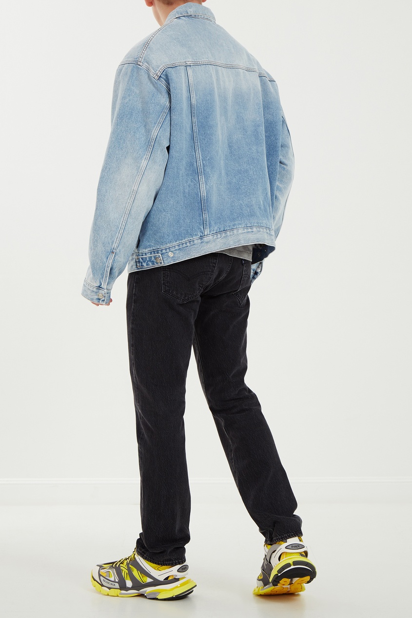фото Джинсовая куртка с контрастной подкладкой Balenciaga man