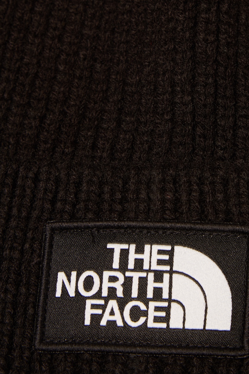 фото Черная шапка с логотипом the north face