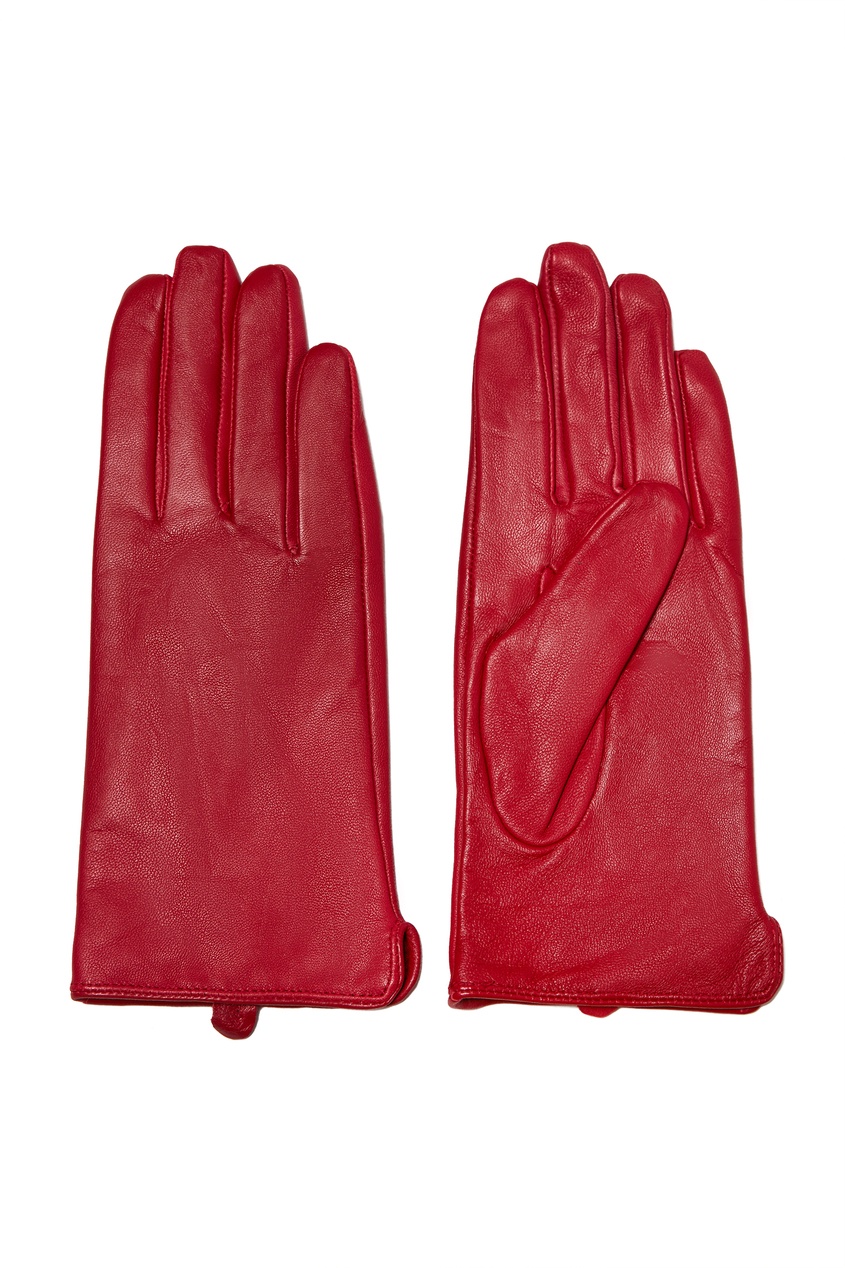 фото Красные кожаные перчатки essentiel antwerp