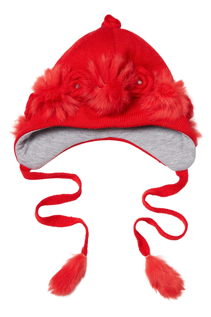 фото Красная шапка с отделкой Korta