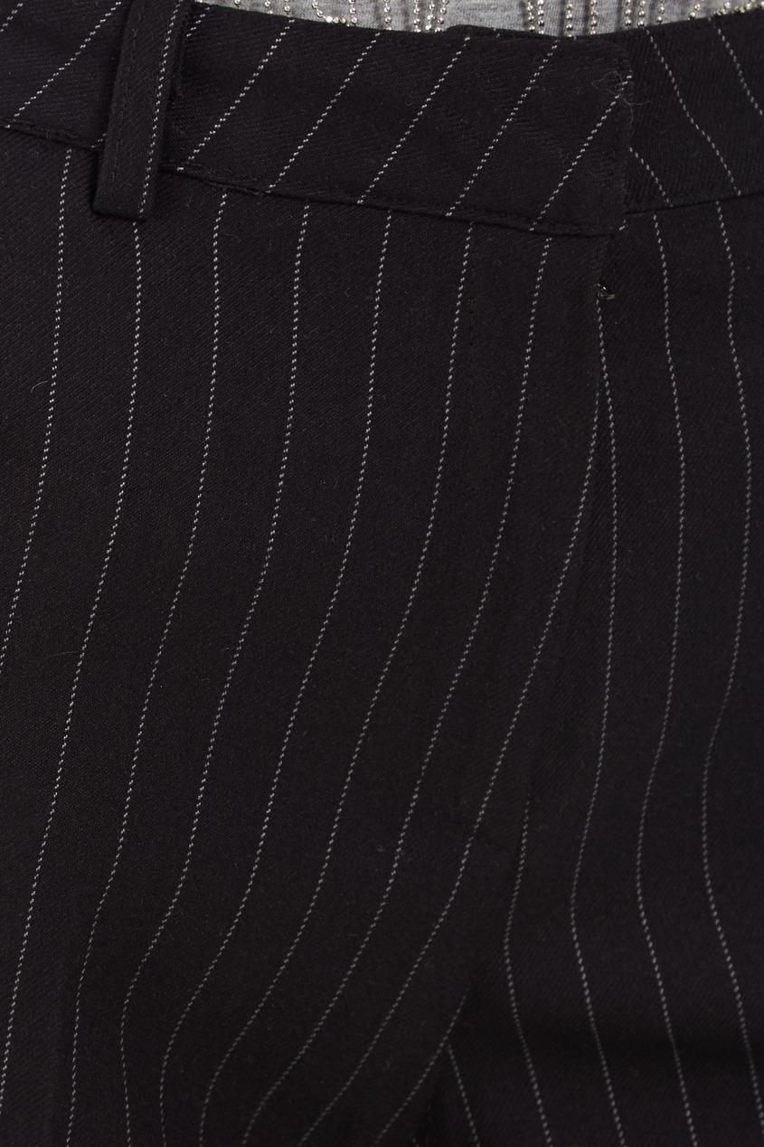 фото Укороченные черные брюки в полоску d.o.t.127