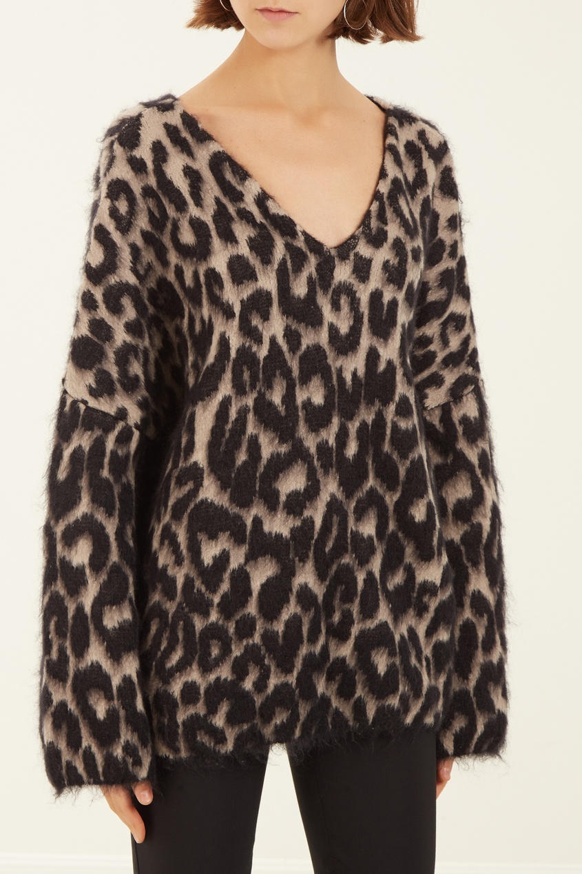 фото Пуловер с леопардовым принтом stella mccartney