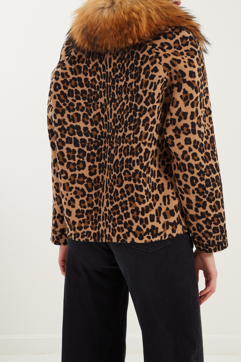 фото Шерстяная куртка с леопардовым принтом P.a.r.o.s.h.