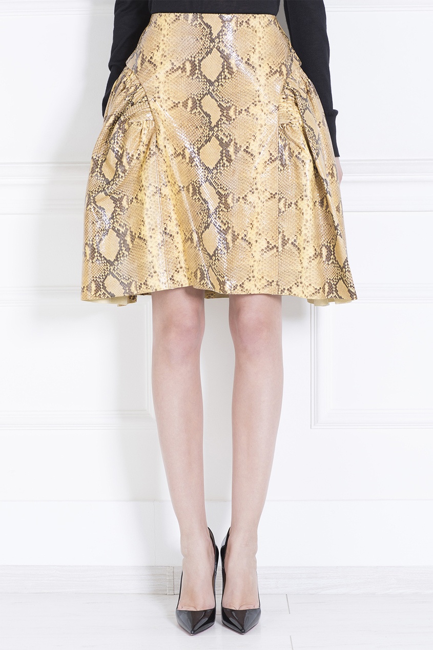 

Кожаная юбка, Желтый