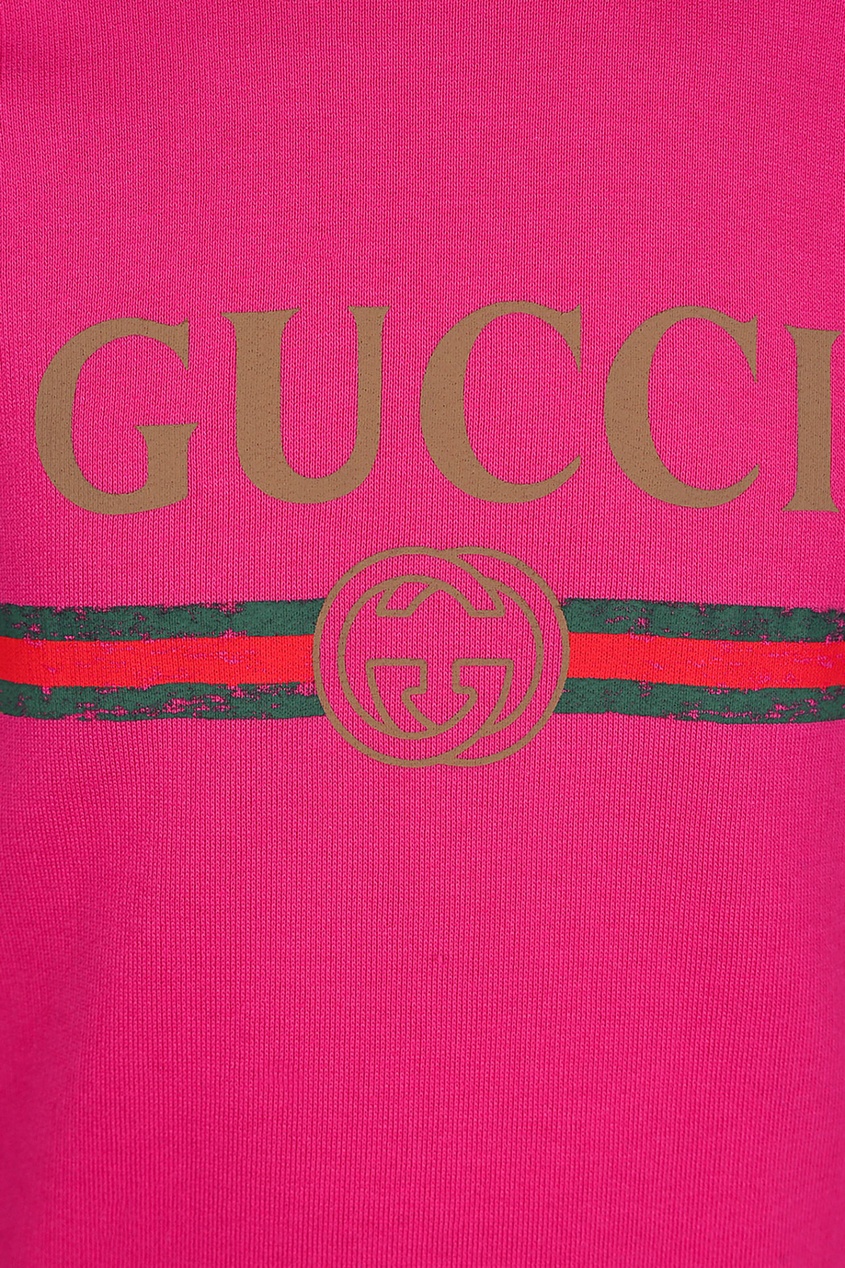 фото Розовое худи с логотипом gucci