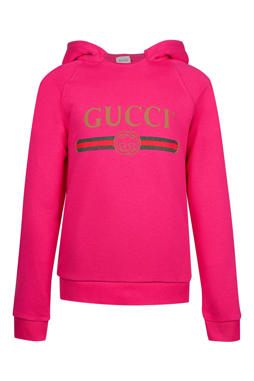 фото Розовое худи с логотипом gucci