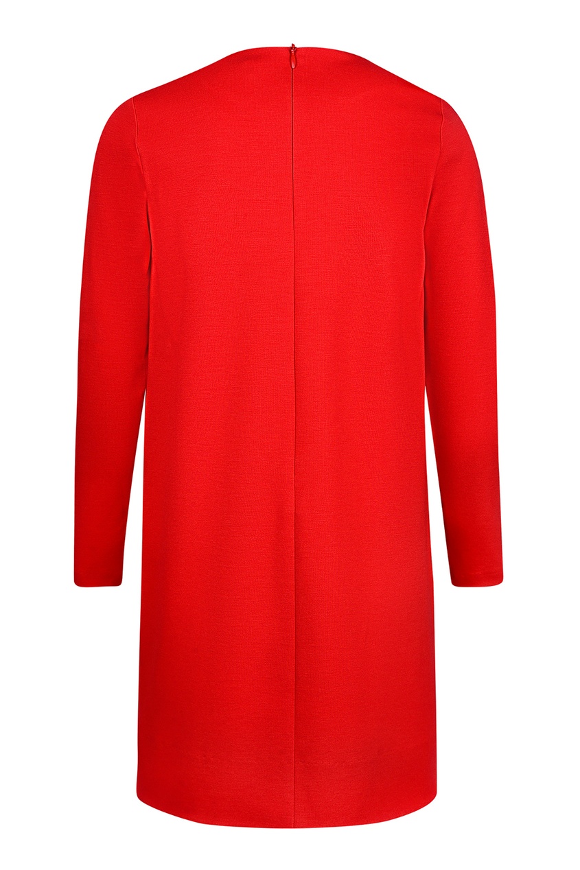 фото Красное платье с баской и аппликацией Simonetta mini