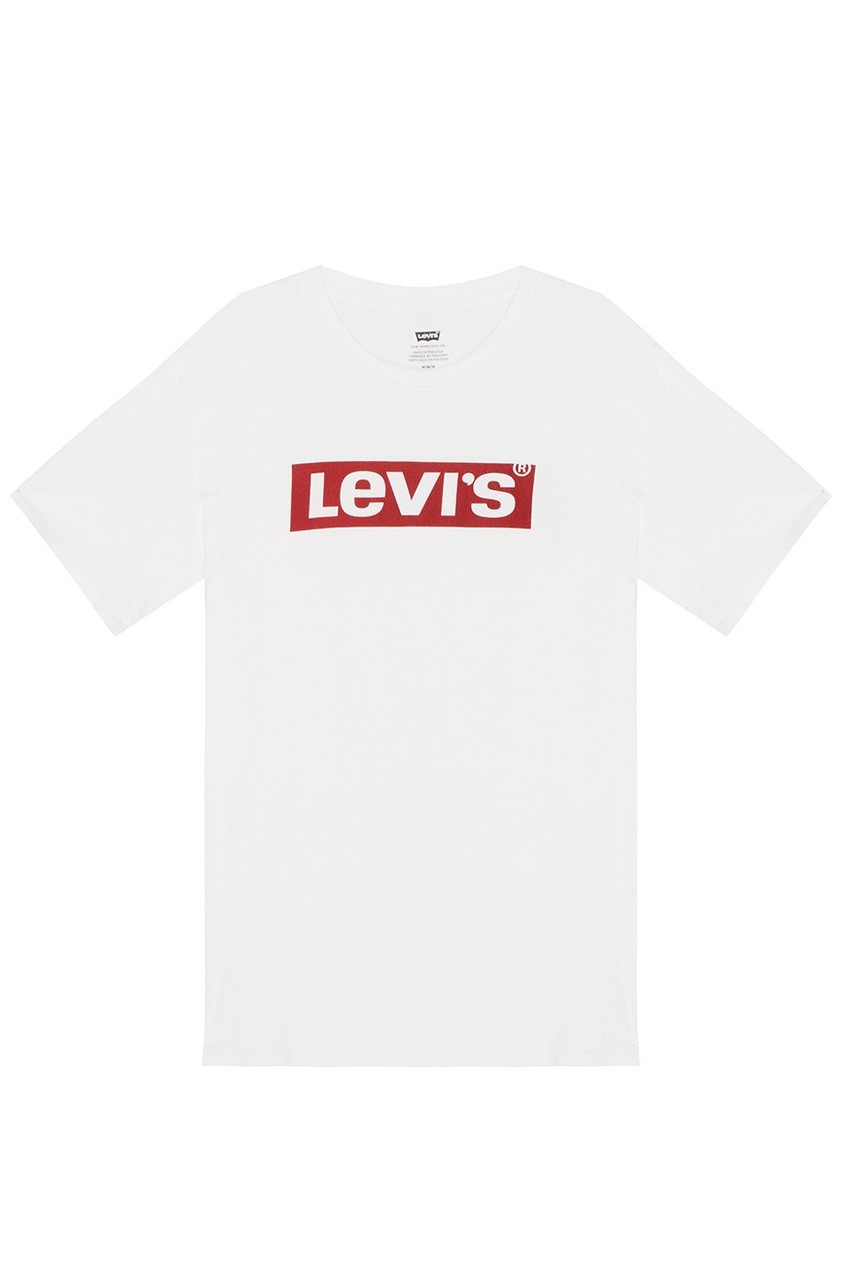 фото Белая футболка из хлопка с логотипом levi’s®