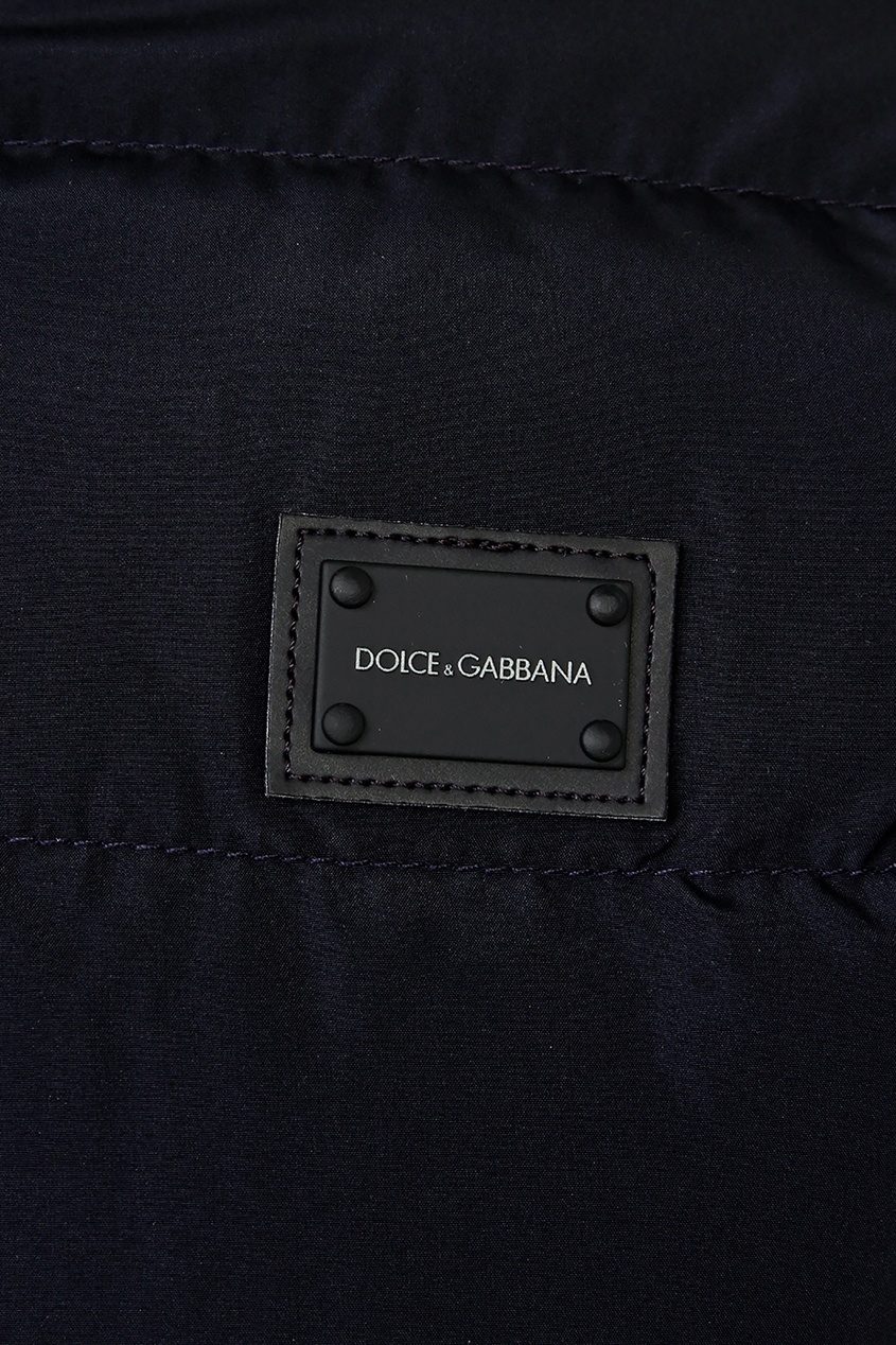 фото Черная стеганая куртка dolce&gabbana