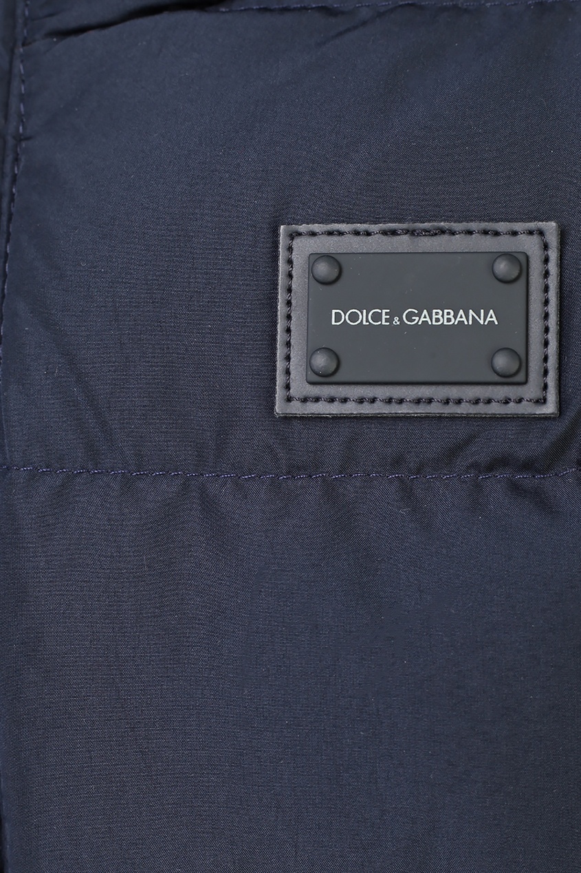 фото Синяя куртка с капюшоном dolce&gabbana