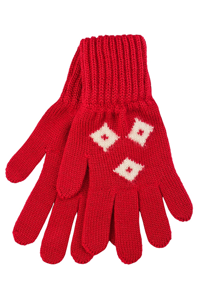 фото Красные вязаные перчатки dolce&gabbana