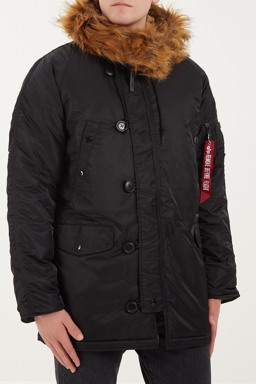 фото Черная парка n3b vf 59 alpha industries