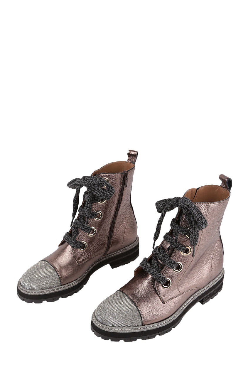 фото Ботинки из металлизированной кожи pertini