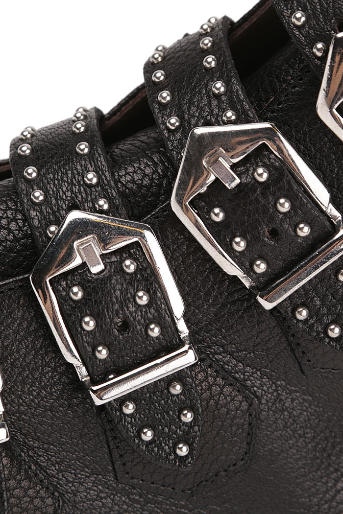 фото Черные ботинки с пряжками Pertini