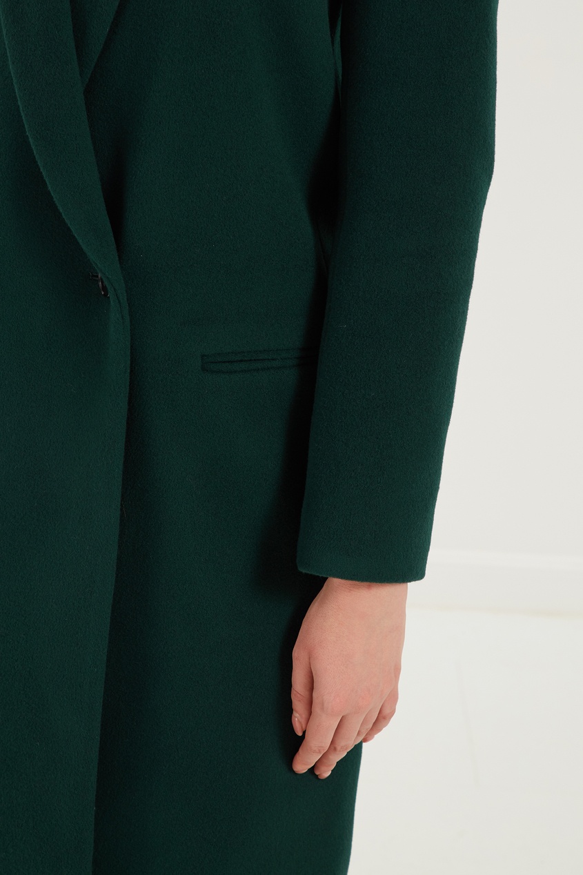 фото Зеленое пальто с карманами claudie pierlot