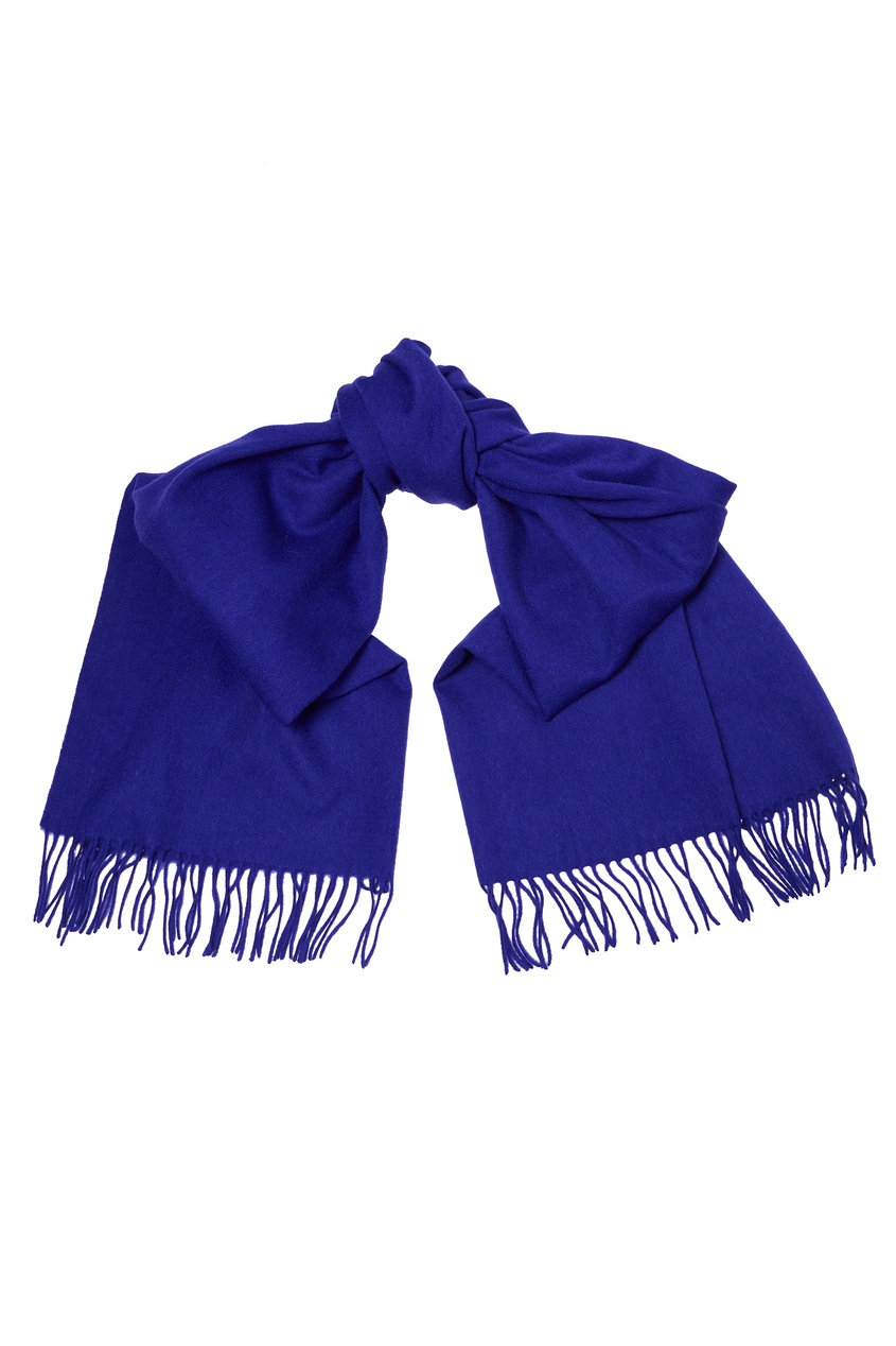 фото Синий шарф с бахромой claudie pierlot