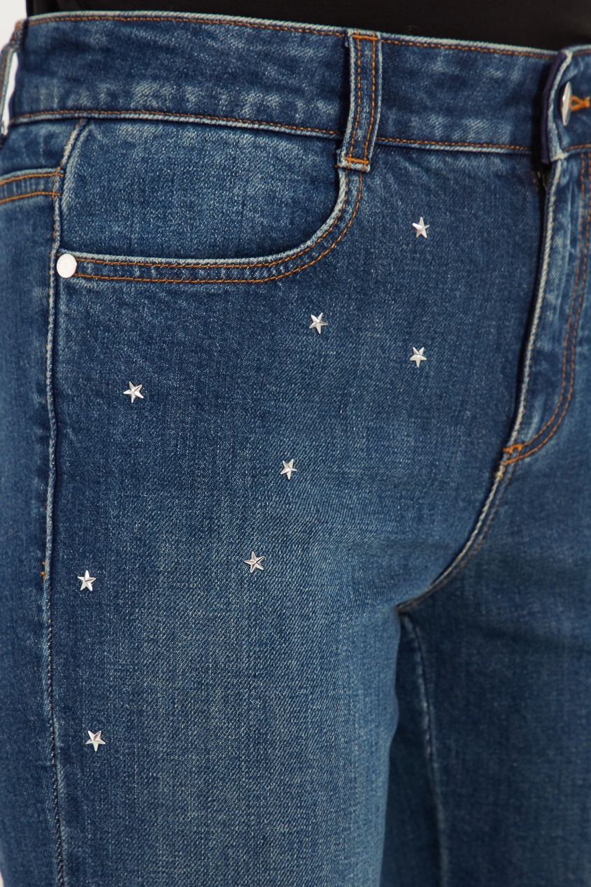 фото Синие джинсы с заклепками stella mccartney