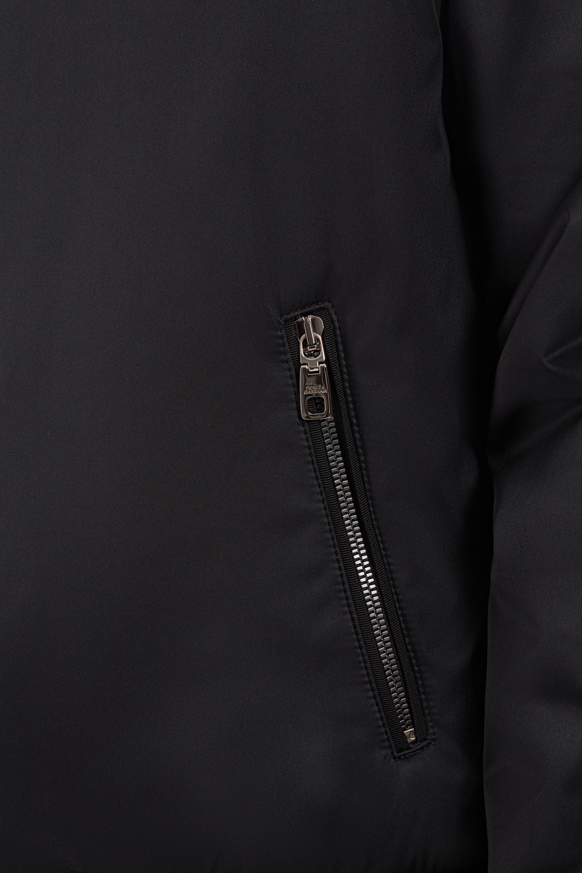 фото Черная куртка с контрастной отделкой dolce&gabbana