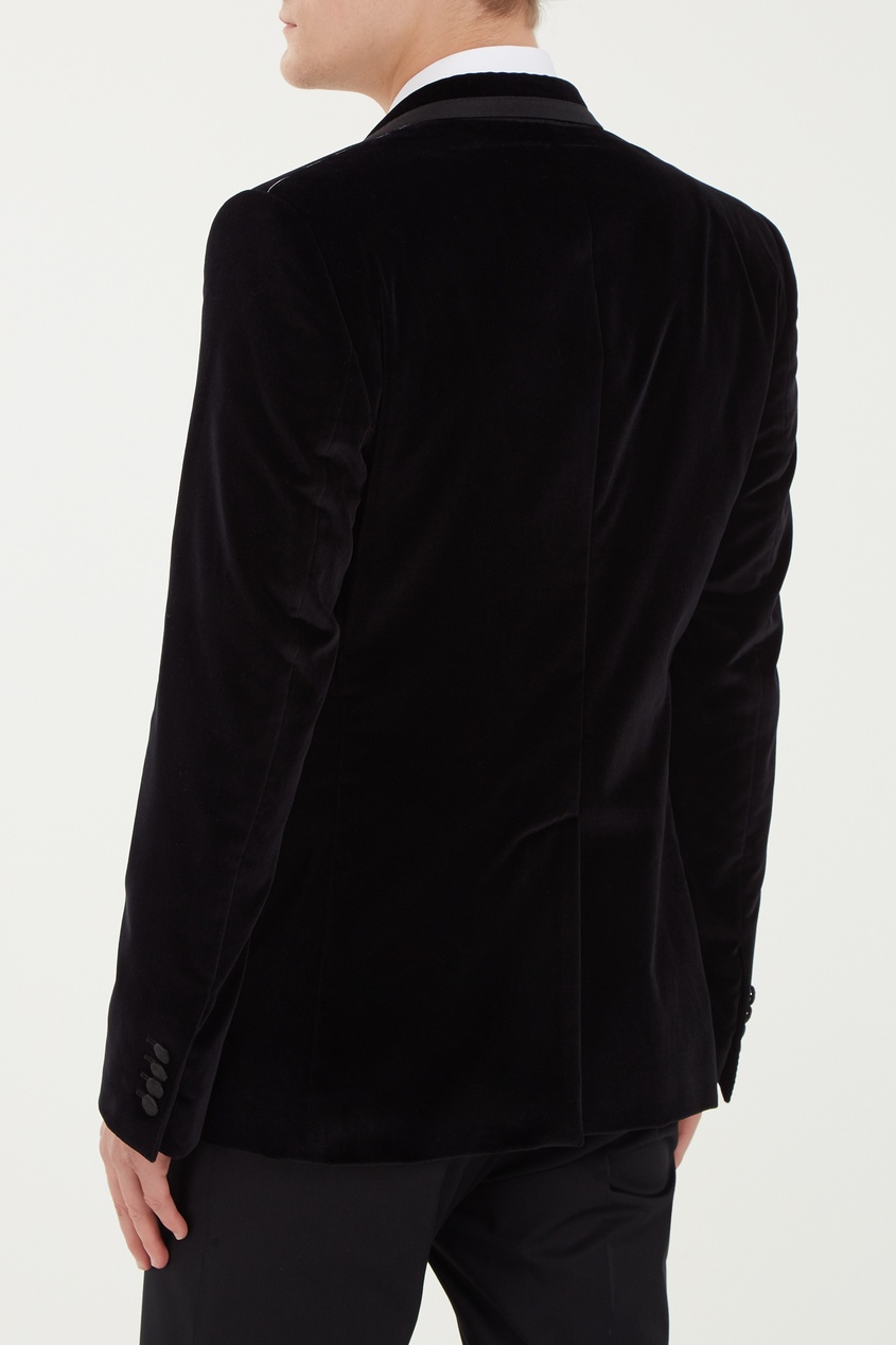 фото Черный бархатный пиджак Dolce&gabbana