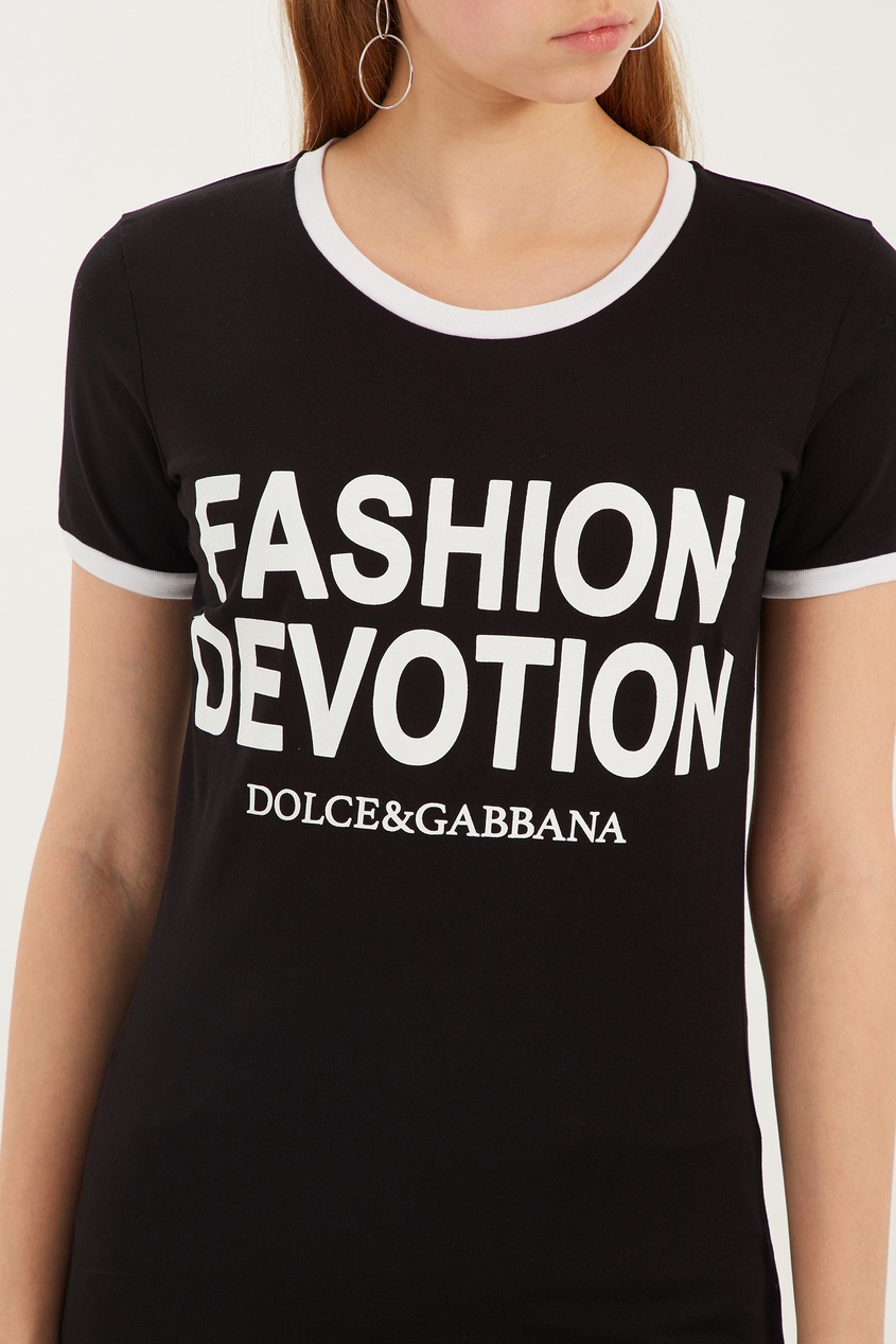 фото Контрастная футболка fashion devotion dolce&gabbana