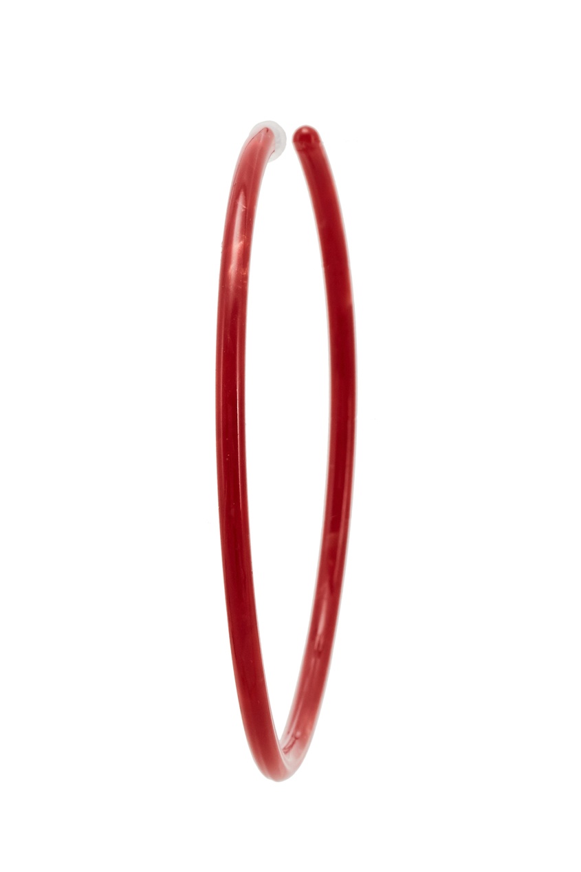 фото Красные пластиковые серьги-кольца Aloud