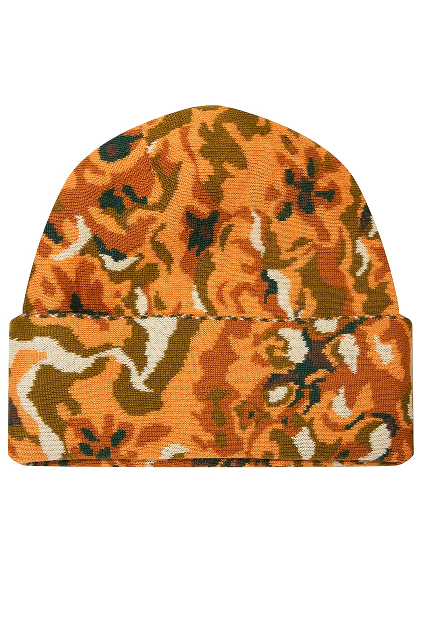 фото Оранжевая шапка с абстрактным узором maison kaleidoscope