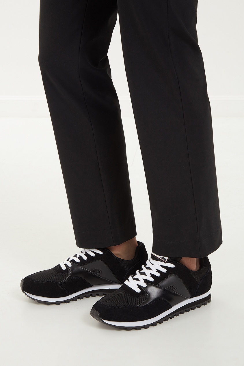 

Черно-белые комбинированные кроссовки, Черный