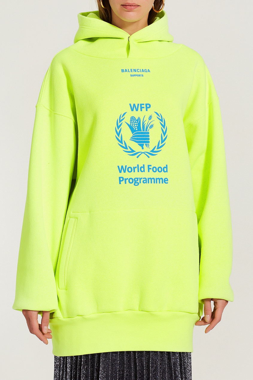 фото Желтое худи world food programme balenciaga