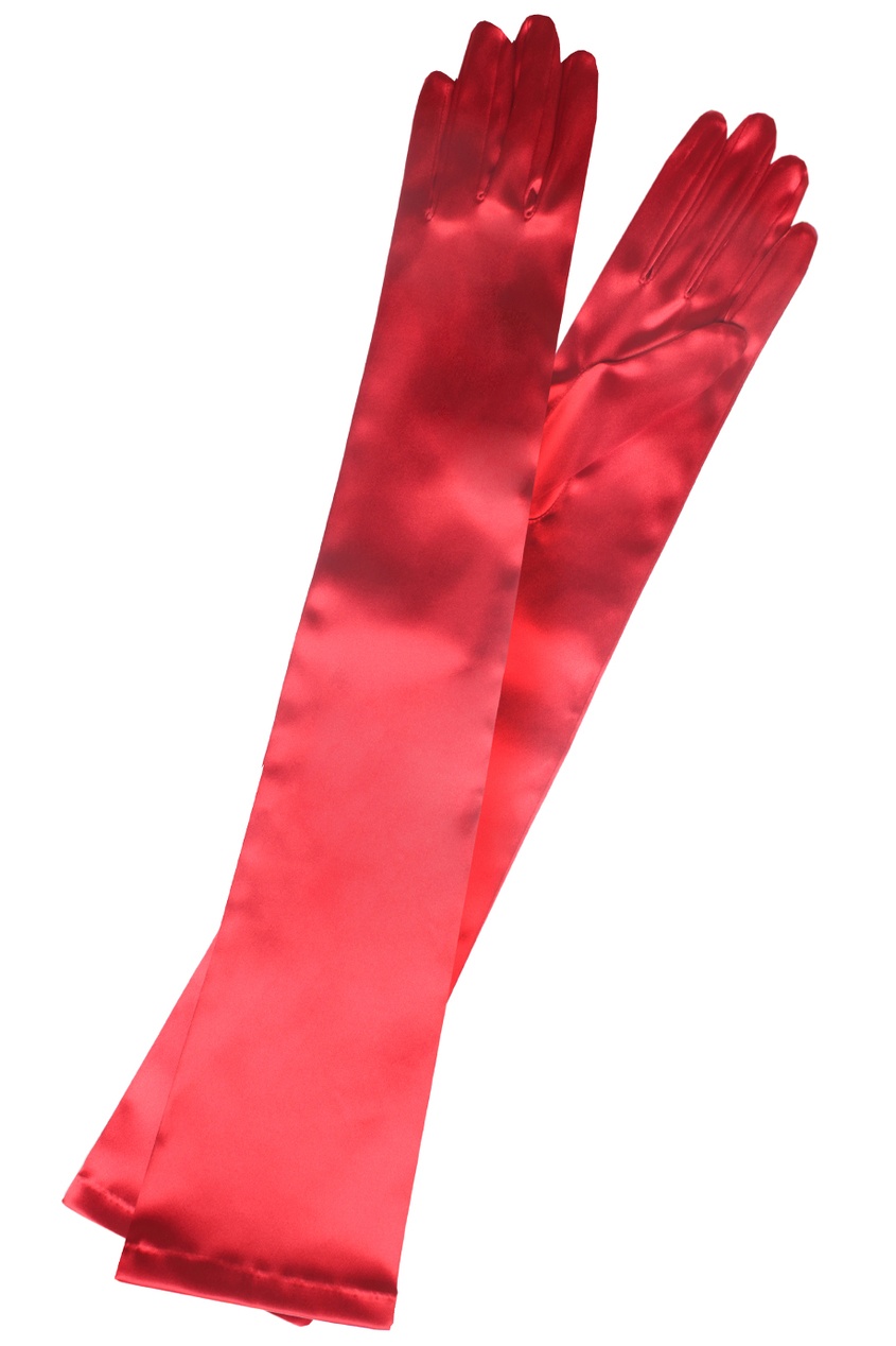 Перчатки Long Satin красные