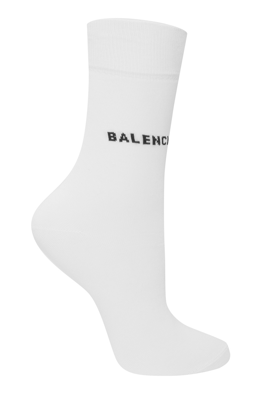 Белые носки с логотипом
