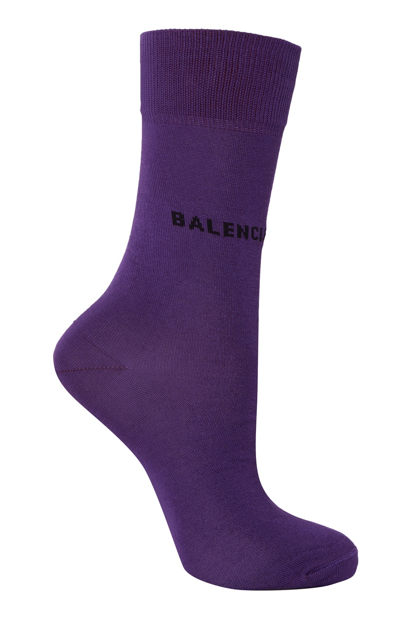 Фиолетовые носки с логотипом