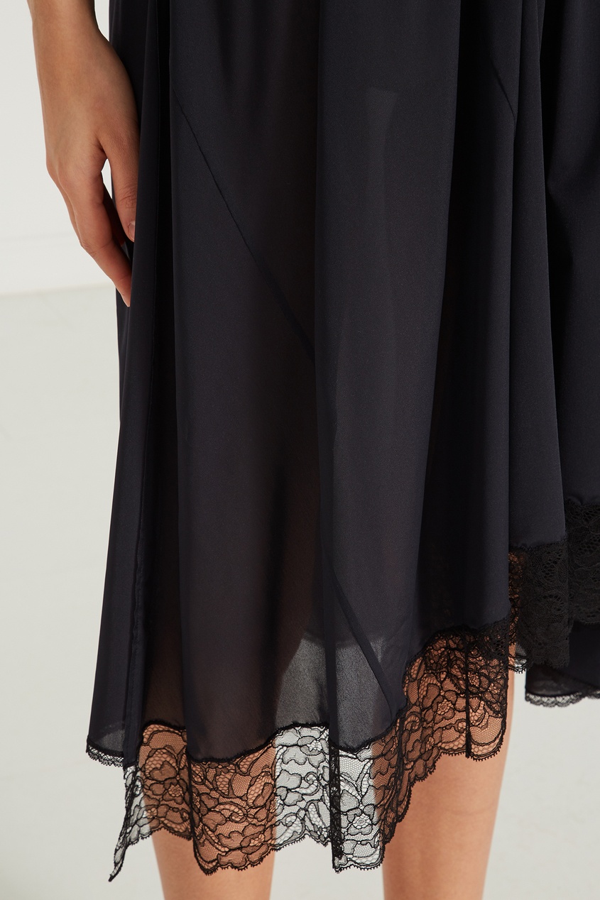 фото Черная юбка в бельевом стиле balenciaga