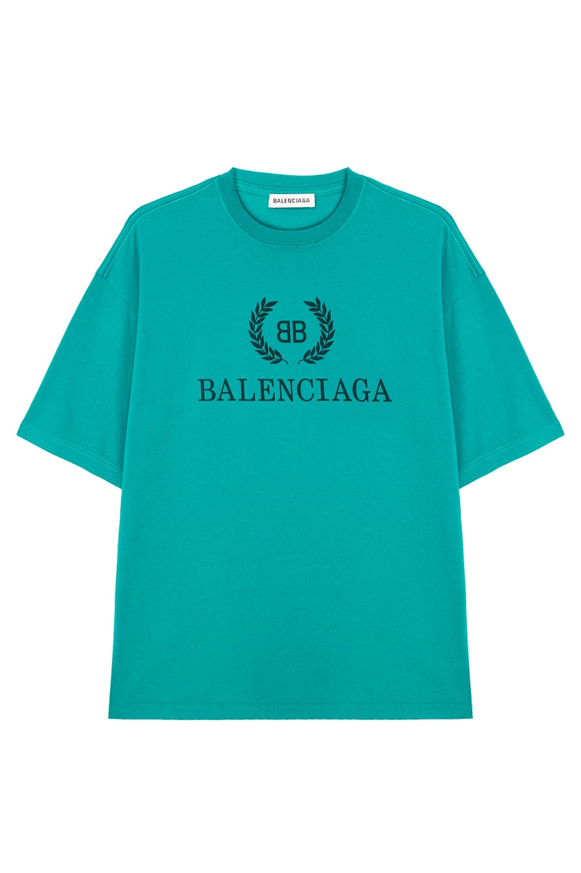 фото Зеленая футболка bb balenciaga