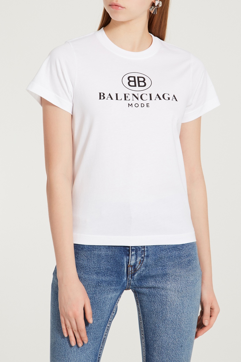 фото Хлопковая футболка bb mode balenciaga