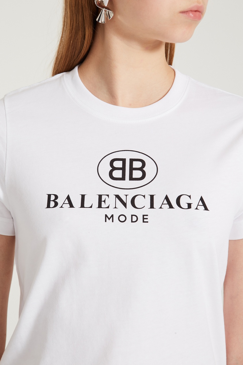 фото Хлопковая футболка bb mode balenciaga