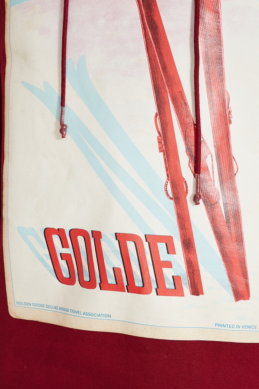 фото Бордовое худи golden golden goose deluxe brand
