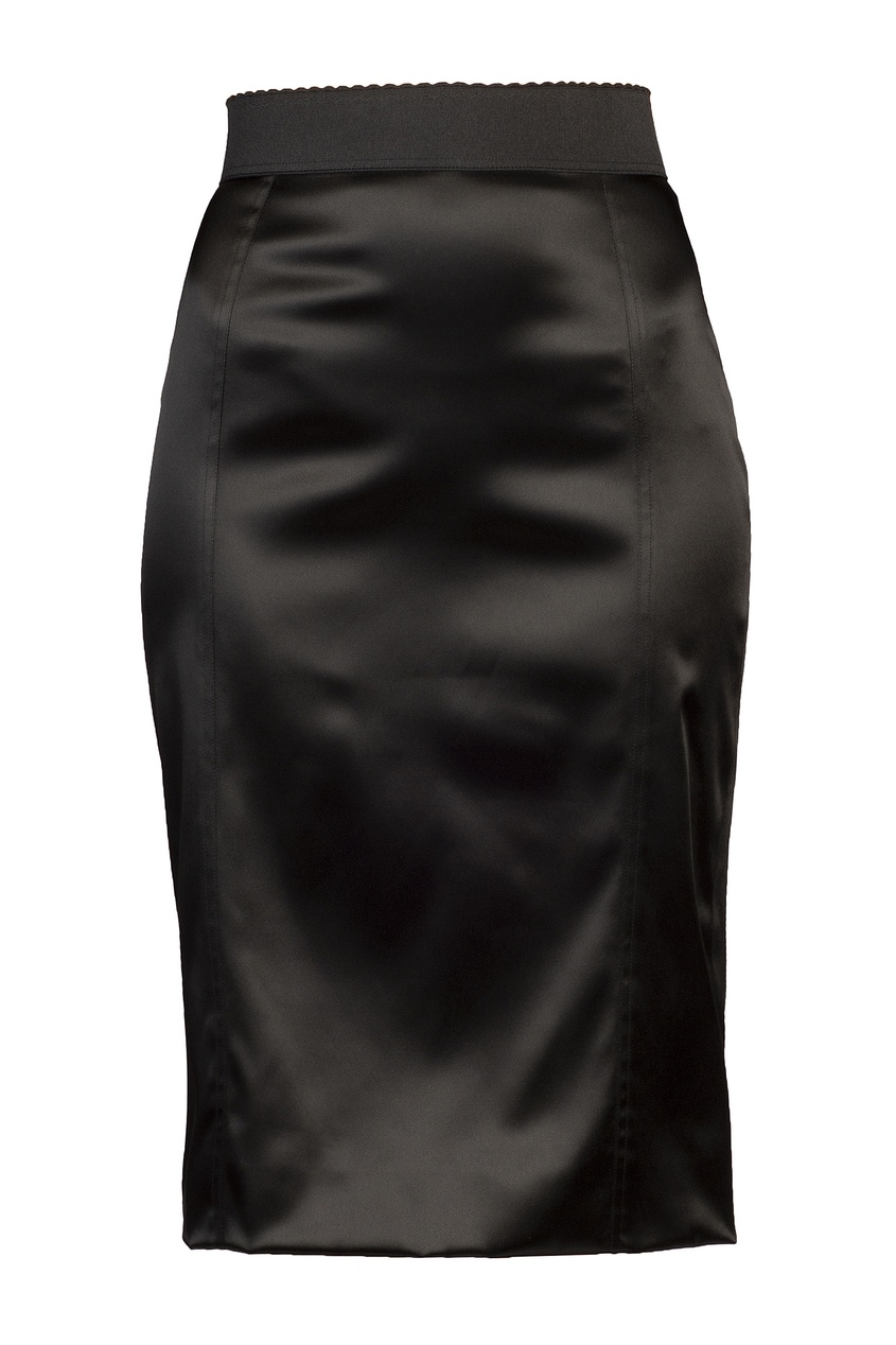 фото Черная юбка с широким поясом dolce&gabbana